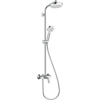 Душевая система hansgrohe Crometta 160 1jet со смесителем для душа, белый/хром
