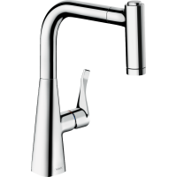 Смеситель для кухонной мойки hansgrohe Metris M71 220, с вытяжным душем 2jet 73800000, хром
