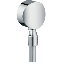 Шланговое подключение hansgrohe FixFit S с клапаном обратного тока и шарнирным соединением, хром