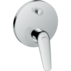 Внешняя часть смесителя для ванны hansgrohe Novus скрытого монтажа, со встроенной защитной комбинацией 71046000, хром