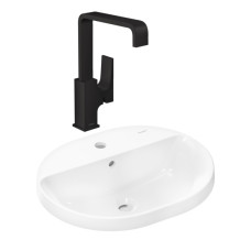 Готовый набор для раковины hansgrohe Xuniva U встраиваемой со смесителем Metropol 230 HG-PR216, белый/матовый черный