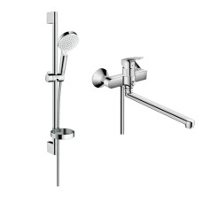 Готовый набор для ванны hansgrohe Logis с ручным душем Crometta HG-PR164, хром