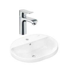 Готовый набор для раковины hansgrohe Xuniva U встраиваемой со смесителем Metris 110 HG-PR188, белый/хром