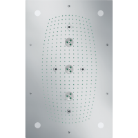 Верхний душ hansgrohe Raindance Rainmaker 680 3jet с потолочным креплением скрытого монтажа, с подсветкой 28418000, хром