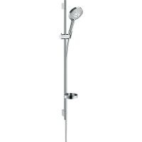 Душевой гарнитур hansgrohe Raindance Select S 120 3jet PowderRain со штангой 90 см и мыльницей 27667000, хром
