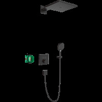 Душевая система hansgrohe Raindance E 300 1jet скрытого монтажа с термостатом 27939670, матовый черный