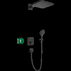 Душевая система hansgrohe Raindance E 300 1jet скрытого монтажа с термостатом 27939670, матовый черный