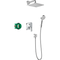 Душевая система hansgrohe Crometta E 240 1jet скрытого монтажа со смесителем, хром