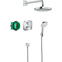 Душевая система hansgrohe Croma Select E 180 2jet скрытого монтажа с термостатом 27294000, хром