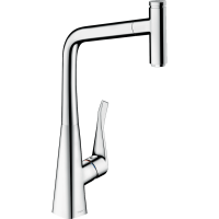 Смеситель для кухонной мойки hansgrohe Metris Select M71 320, с вытяжным изливом, хром