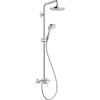 Душевая система hansgrohe Croma Select S 180 2jet со смесителем для душа 27255400, белый/хром