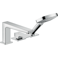 Внешняя часть смесителя для ванны hansgrohe Metropol на край ванны, на 3 отверстия 32551000, хром