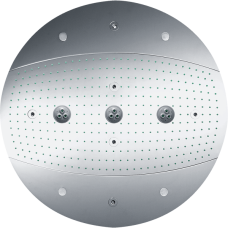 Верхний душ hansgrohe Raindance Rainmaker 600 3jet с потолочным креплением скрытого монтажа, с подсветкой 26117000, хром