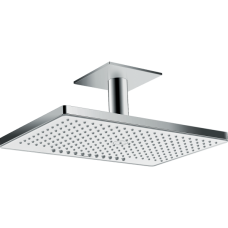 Верхний душ hansgrohe Rainmaker Select 460 2jet EcoSmart с потолочным кронштейном скрытого монтажа 24014400, белый/хром