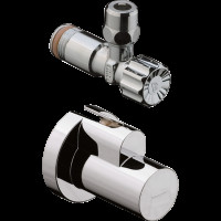 Вентиль угловой hansgrohe 3/8 с накладкой 13954000, хром