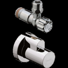 Вентиль угловой hansgrohe 3/8 с накладкой 13954000, хром