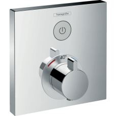 Внешняя часть термостата для душа hansgrohe ShowerSelect скрытого монтажа 15762000, хром