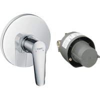 Смеситель для душа hansgrohe Logis E скрытого монтажа, в комплекте с монтажной частью 71608000, хром
