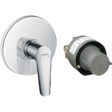 Смеситель для душа hansgrohe Logis E скрытого монтажа, в комплекте с монтажной частью 71608000, хром