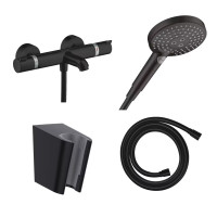 Готовый набор для ванны hansgrohe Ecostat с ручным душем Raindance HG-PR119, матовый черный