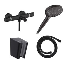 Готовый набор для ванны hansgrohe Ecostat с ручным душем Raindance HG-PR119, матовый черный