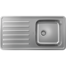 Кухонная мойка hansgrohe S41 S4111-F400 врезная с крылом 43341800, нержавеющая сталь