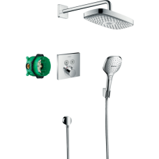 Душевая система hansgrohe Raindance Select E 300 2jet скрытого монтажа с термостатом 27296000, хром