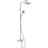 Душевая система hansgrohe Vernis Shape 230 1jet EcoSmart с термостатом для ванны 26098000, хром