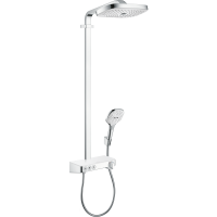 Душевая система hansgrohe Raindance Select E 300 3jet с термостатом ShowerTablet Select 300, белый/хром