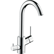 Смеситель для кухонной мойки hansgrohe Talis M52 270, с запорным вентилем 14875000, хром