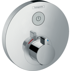 Внешняя часть термостата для душа hansgrohe ShowerSelect S скрытого монтажа на 1 потребителя 15744000, хром