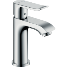 Смеситель для раковины hansgrohe Metris 100, без сливного гарнитура 31186000, хром