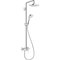 Душевая система hansgrohe Croma Select E 180 2jet со смесителем для душа, белый/хром