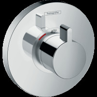 Внешняя часть термостата для душа hansgrohe ShowerSelect S HighFlow скрытого монтажа 15741000, хром