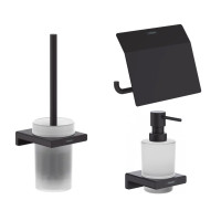 Готовый набор аксессуаров hansgrohe AddStoris HG-PR203, матовый черный