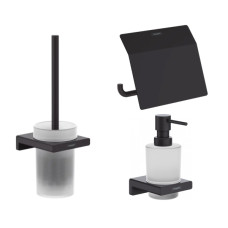 Готовый набор аксессуаров hansgrohe AddStoris HG-PR203, матовый черный