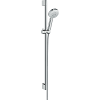 Душевой гарнитур hansgrohe Crometta 100 1jet со штангой 90 см, белый/хром