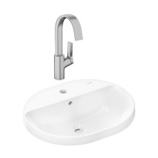 Готовый набор для раковины hansgrohe Xuniva U встраиваемой со смесителем Vivenis 210 HG-PR187, белый/хром