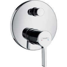 Внешняя часть смесителя для ванны hansgrohe Metris S скрытого монтажа, со встроенной защитной комбинацией EN1717 31466000, хром