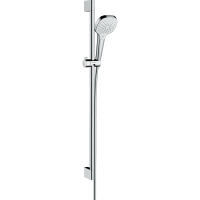 Душевой гарнитур hansgrohe Croma Select E 110 3jet Vario EcoSmart со штангой 90 см, белый/хром