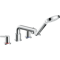 Внешняя часть смесителя для ванны hansgrohe Talis S на край ванны, на 4 отверстия, хром