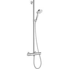 Душевая система hansgrohe Croma Select S SemiPipe Multi с термостатом 27247400, белый/хром