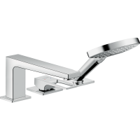 Внешняя часть смесителя для ванны hansgrohe Metropol на край ванны, на 3 отверстия 74550000, хром