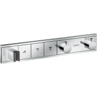 Внешняя часть термостата для душа hansgrohe RainSelect скрытого монтажа на 3 потребителя 15356000, хром