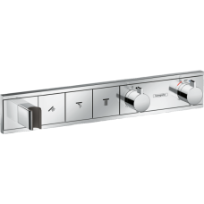 Внешняя часть термостата для душа hansgrohe RainSelect скрытого монтажа на 3 потребителя 15356000, хром