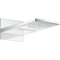 Верхний душ hansgrohe Raindance Rainfall 180 2jet с настенным креплением скрытого монтажа, хром