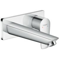 Внешняя часть смесителя для раковины hansgrohe Talis E скрытого монтажа, настенный, хром
