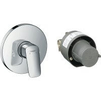 Смеситель для душа hansgrohe Logis скрытого монтажа, в комплекте с монтажной частью 71666000, хром