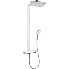 Душевая система hansgrohe Raindance E 360 1jet EcoSmart с термостатом 27286400, белый/хром