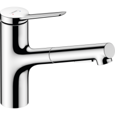 Смеситель для кухонной мойки hansgrohe Zesis M33 150, с вытяжным душем 2jet 74810000, хром
